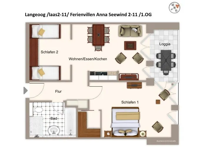 Lejlighed Apartmentvilla Anna Apartmentvilla Anna 2-11 Langeoog